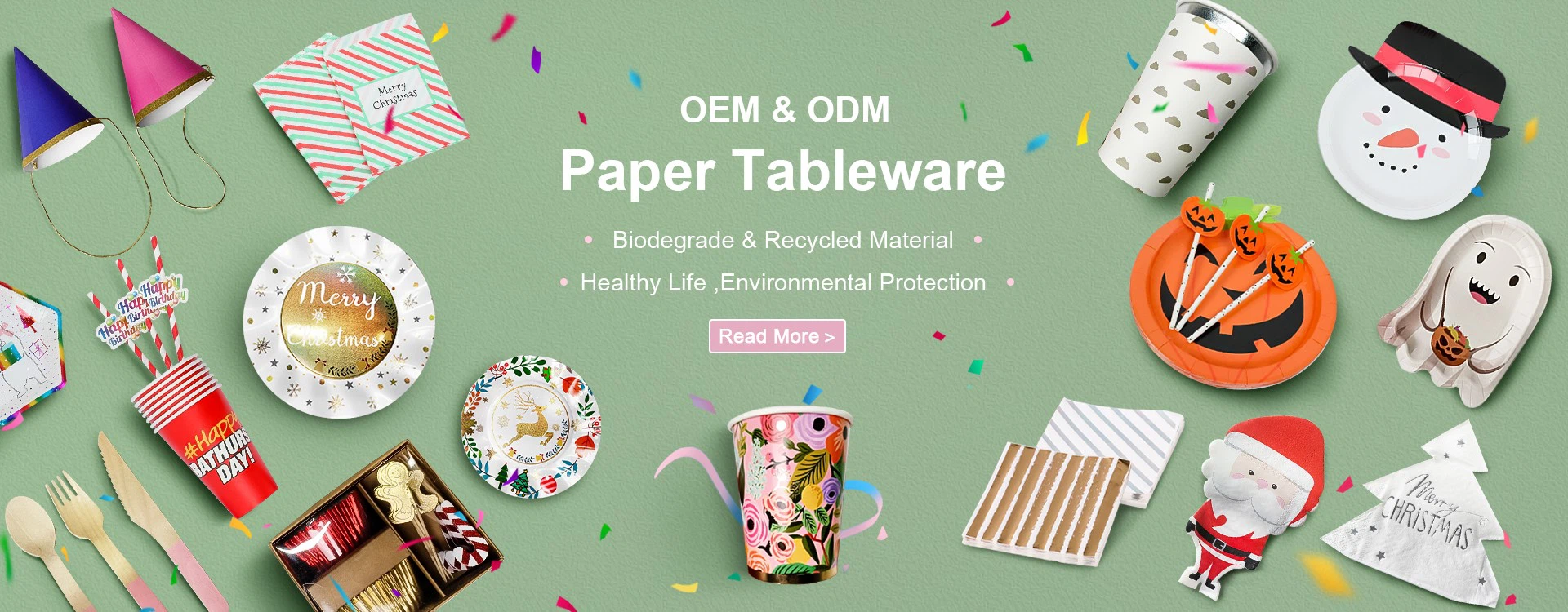 custom paper tableware